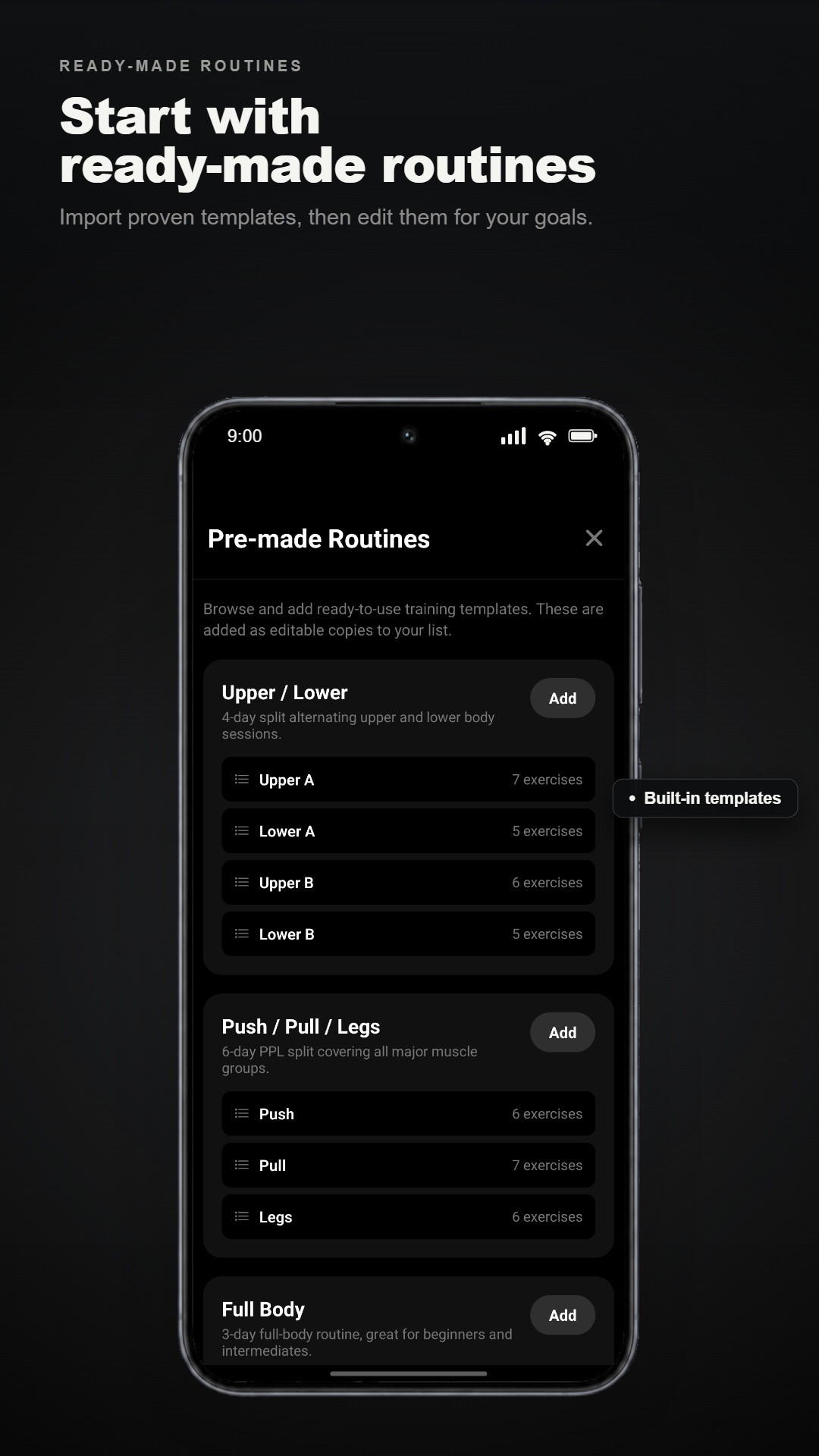 Ready-made routines